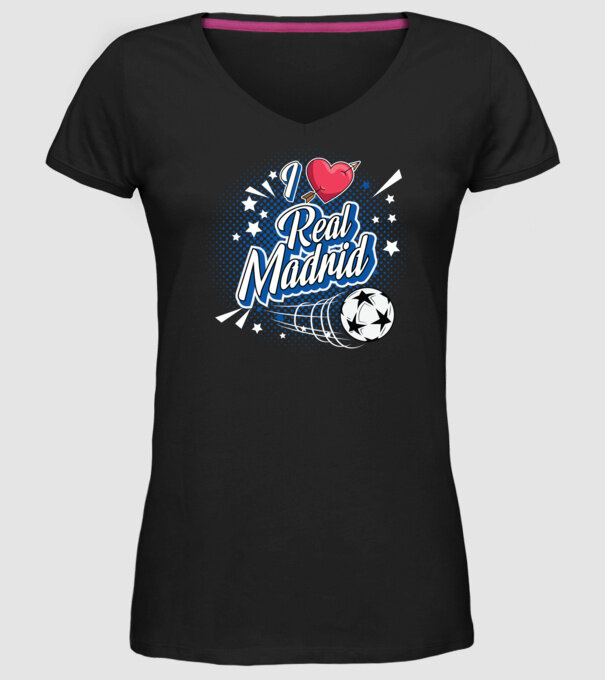 Popart RealMadrid model negru pe tricou