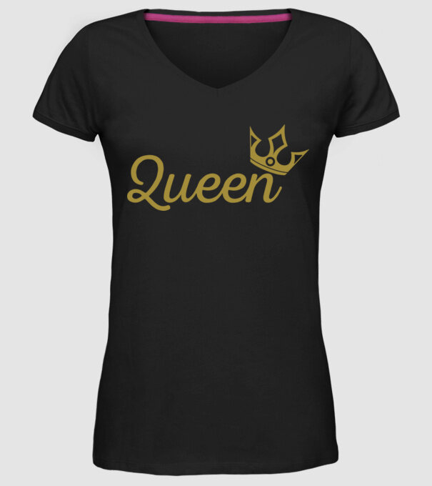 Queen model negru pe tricou