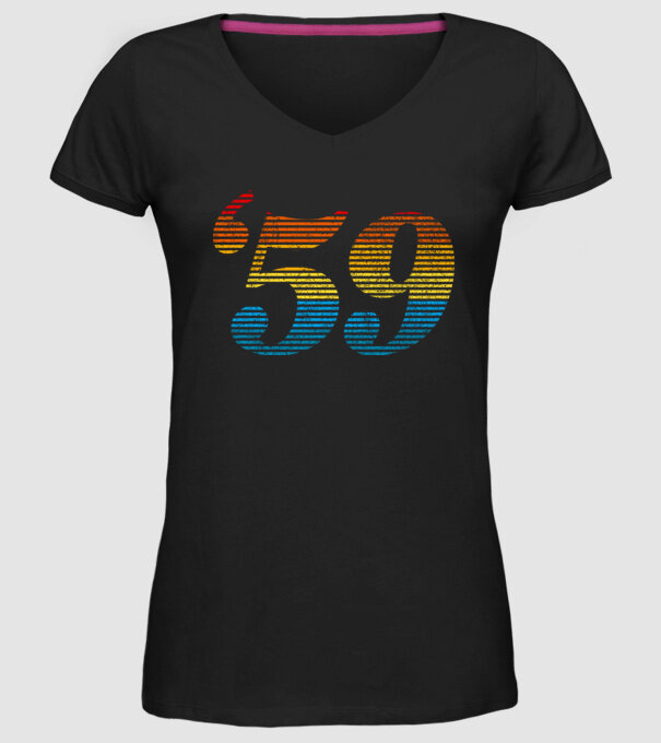 Retro Birthday 1959 model negru pe tricou