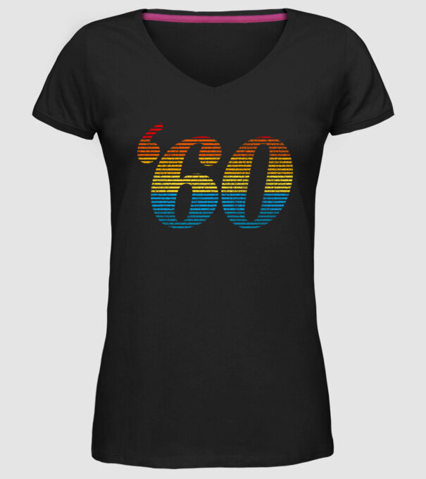 Retro Birthday 1960 model negru pe tricou