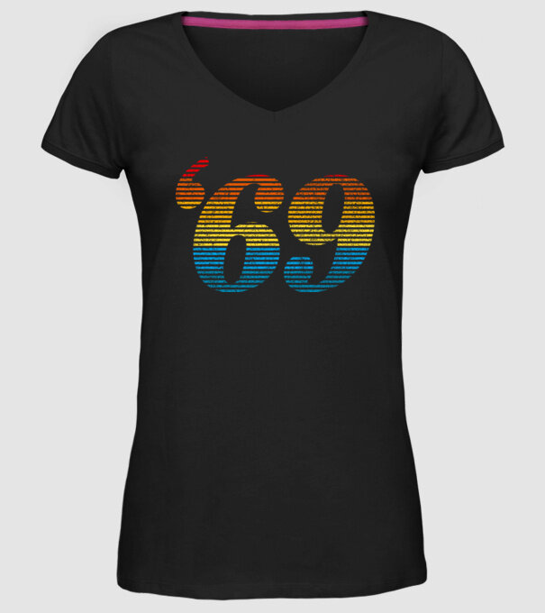 Retro Birthday 1969 model negru pe tricou