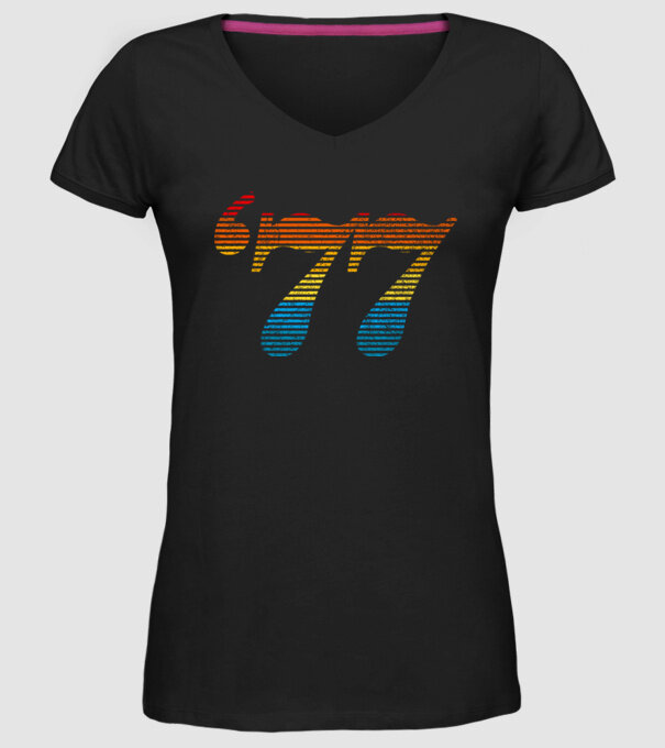 Retro Birthday 1977 model negru pe tricou