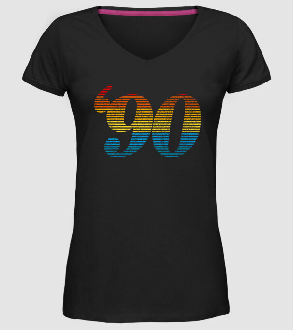 Retro Birthday 1990 model negru pe tricou