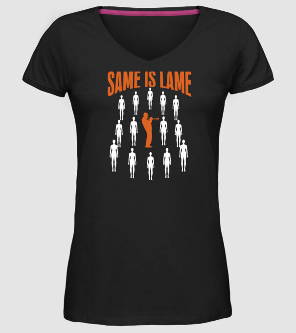 Same is lame trumpet model negru pe tricou