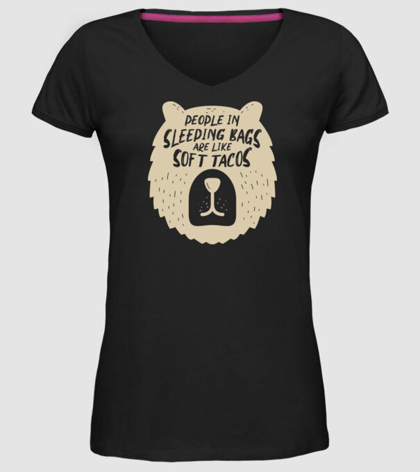 Soft tacos model negru pe tricou