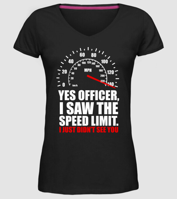 Speed limit model negru pe tricou