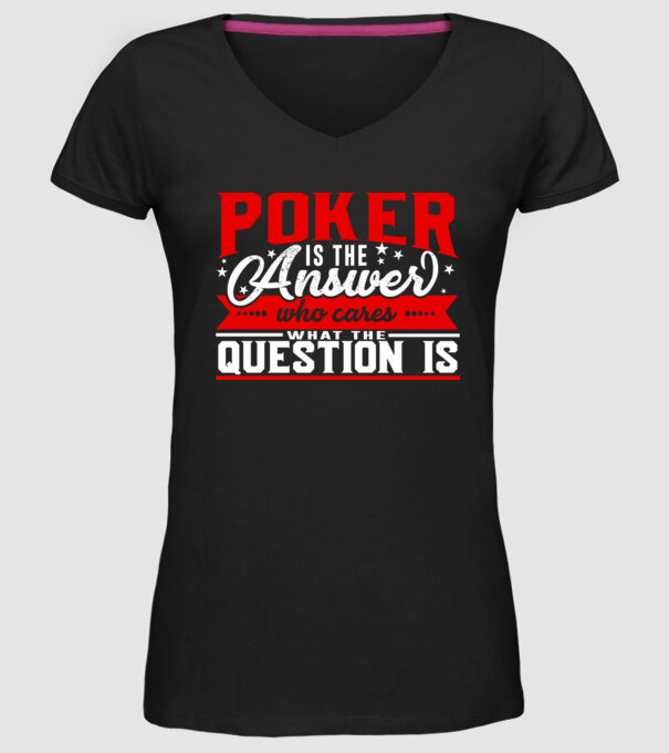 Sport is the answer JUCĂTOR POKER model negru pe tricou