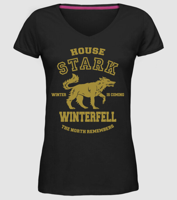stark model negru pe tricou
