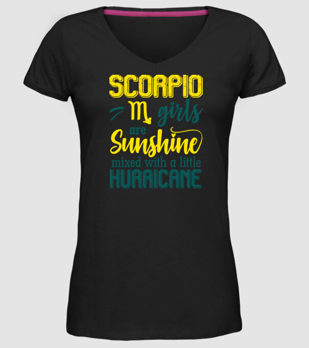 Sunshine with Hurricane SCORPIO model negru pe tricou