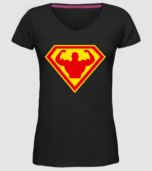 Superom model negru pe tricou