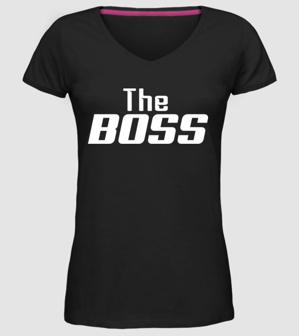 The Boss model negru pe tricou