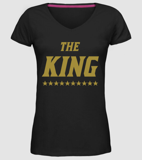 The King model negru pe tricou