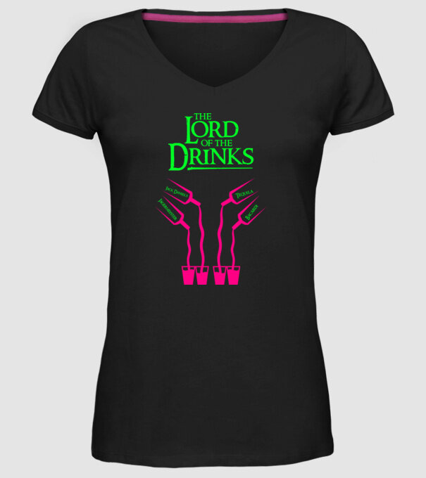 The Lord Of The Drinks model negru pe tricou