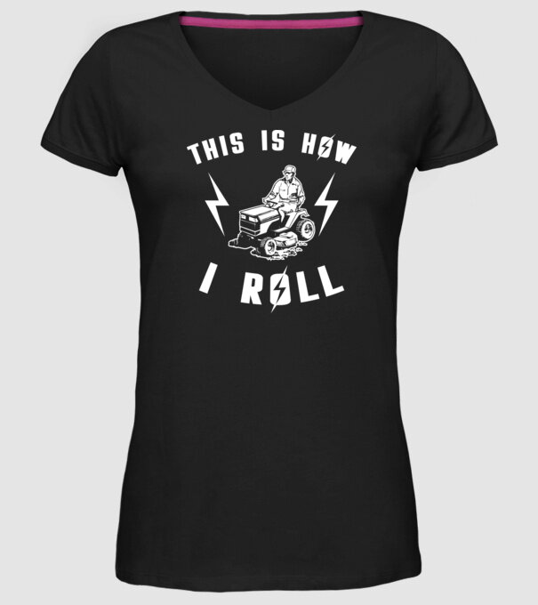This is how i roll model negru pe tricou