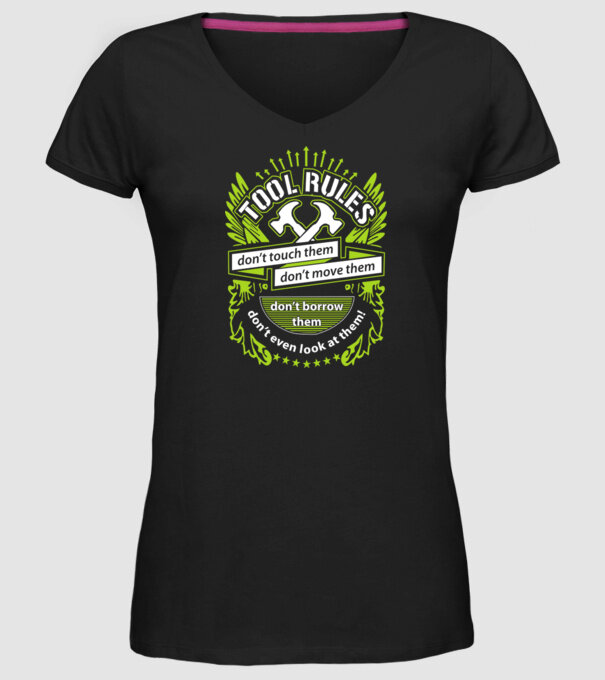 Tool rules model negru pe tricou