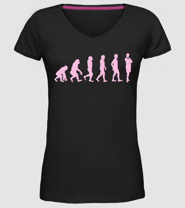 femeie de afaceri evoluție model negru pe tricou