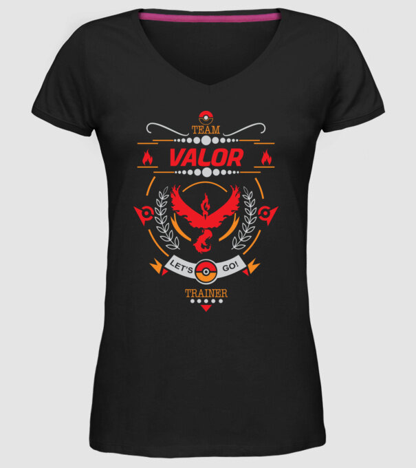 Valor team model negru pe tricou