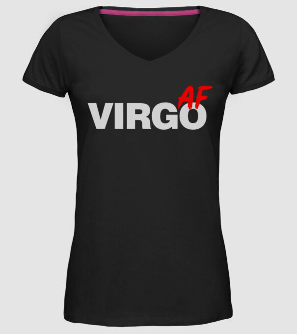 VIRGO as fuck model negru pe tricou