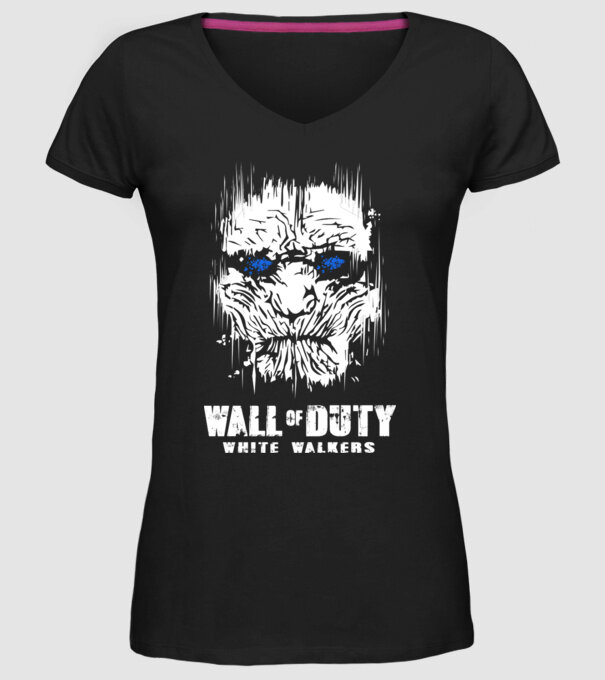 Wall Of Duty model negru pe tricou
