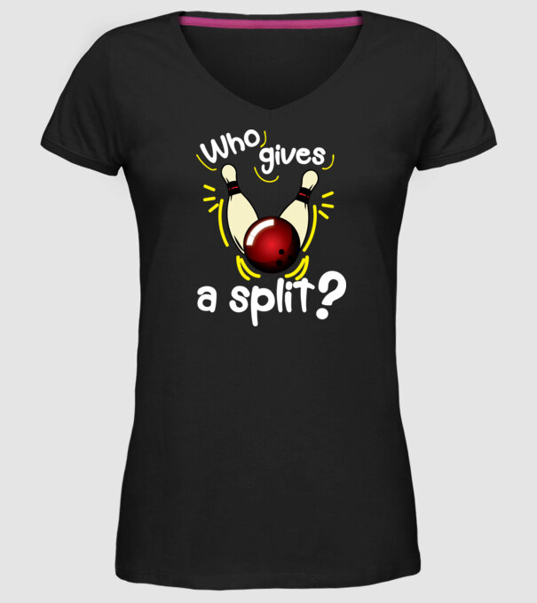 Who gives a split model negru pe tricou
