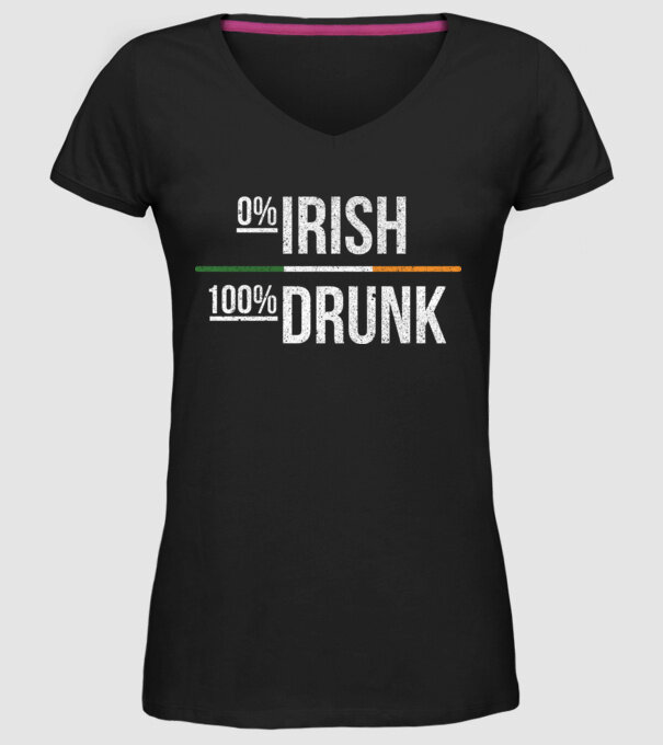 Zero irish model negru pe tricou
