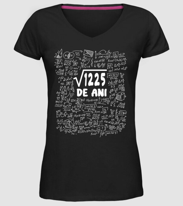 √1225 de ani model negru pe tricou