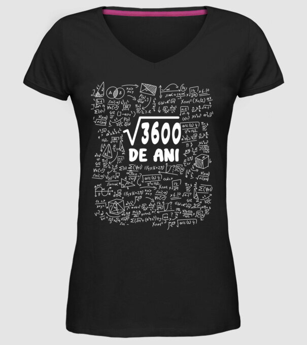 √3600 de ani model negru pe tricou