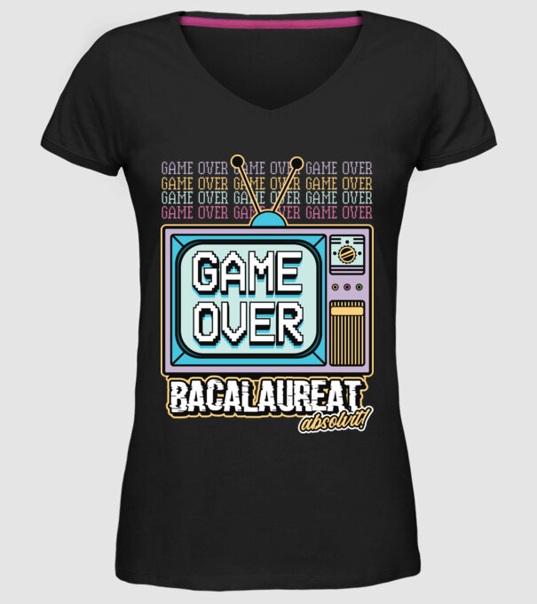 Absolvire retro bacalaureat model negru pe tricou