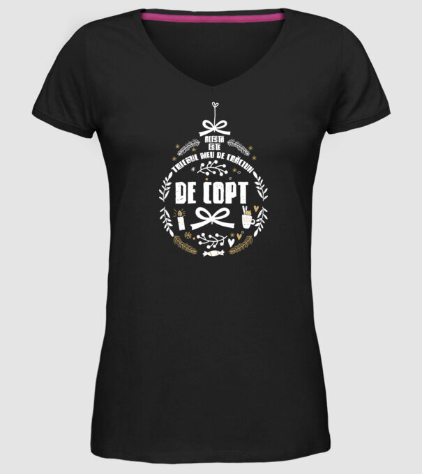acesta este tricoul meu de Crăciun_de copt model negru pe tricou