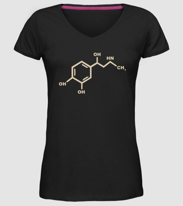 Adrenalin model negru pe tricou