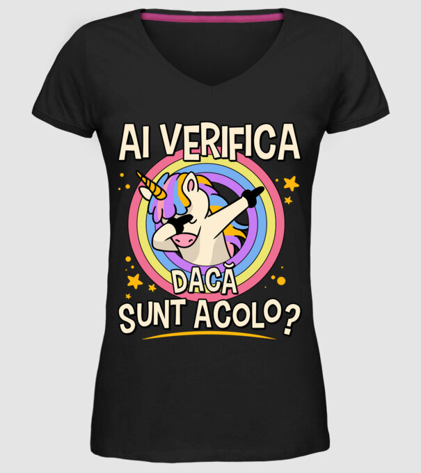 Ai verifica dacă sunt acolo? model negru pe tricou