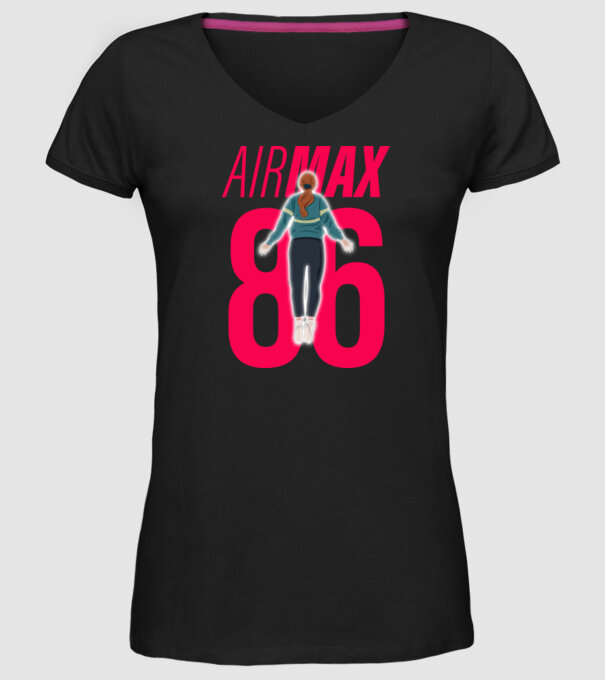 air max 86 stranger things model negru pe tricou