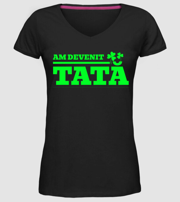 am devenit tată model negru pe tricou