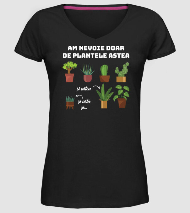 am nevoie doar de plantele astea model negru pe tricou