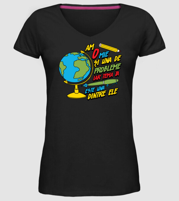 Am o mie și una de probleme, iar tema ta este una dintre ele model negru pe tricou