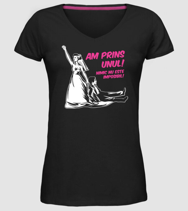 Am prins unul Nimic nu este imposibil model negru pe tricou