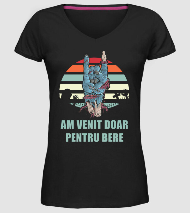 Am venit doar pentru bere model negru pe tricou