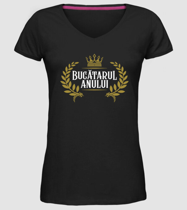 Anului Bucătarul model negru pe tricou