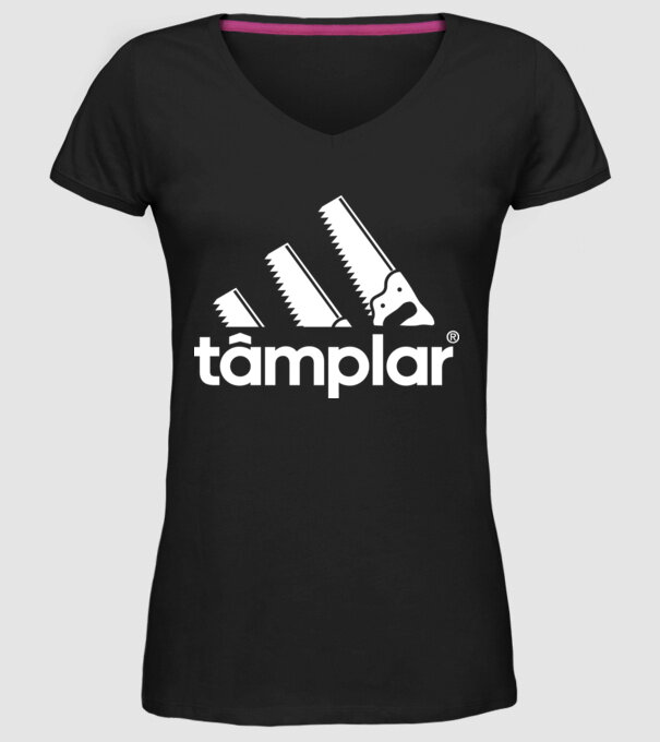 tâmplar model negru pe tricou