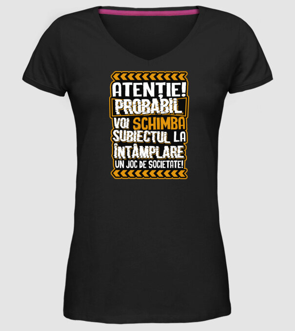 Atenție, probabil voi schimba subiectul la întâmplare pe șah model negru pe tricou