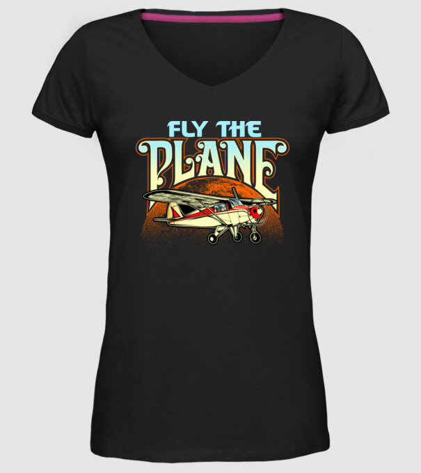 Avioane model negru pe tricou