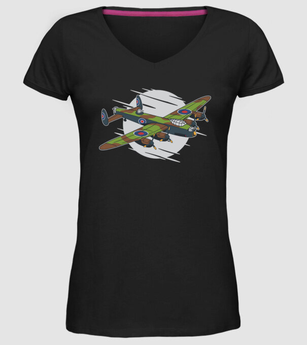 Avioane model negru pe tricou