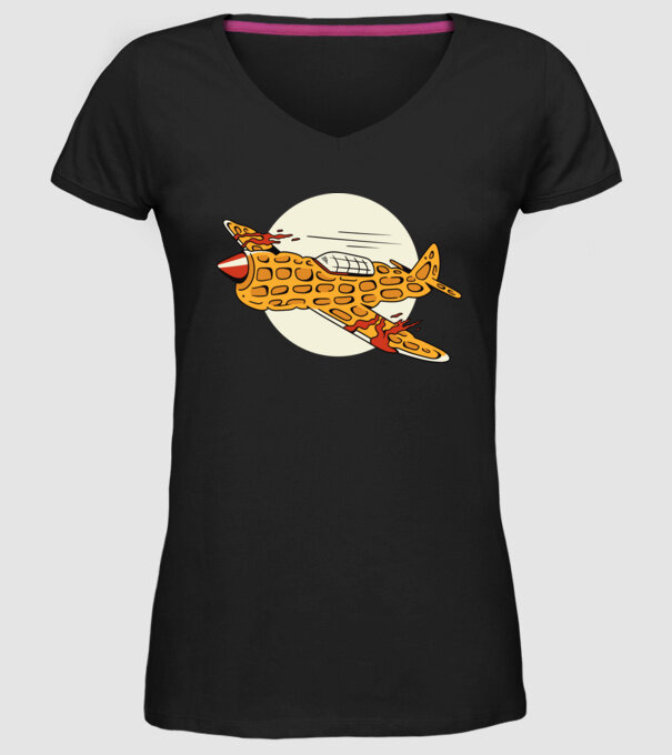 Avioane model negru pe tricou