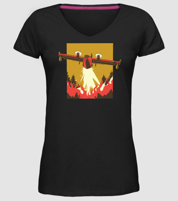 Avioane model negru pe tricou