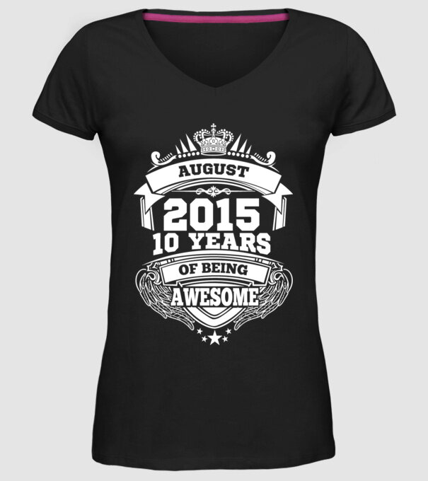 Awesome being of august 2015 model negru pe tricou