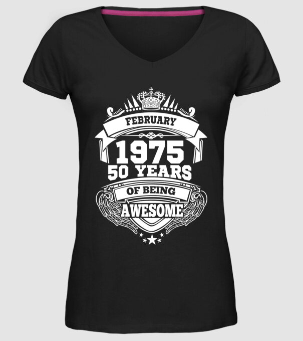 Awesome being of february 1975 model negru pe tricou