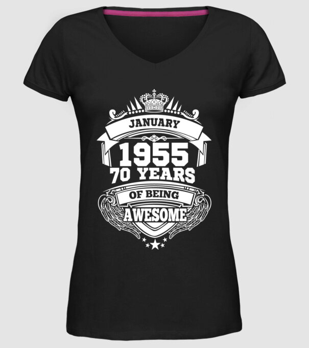 Awesome being of january 1955 model negru pe tricou