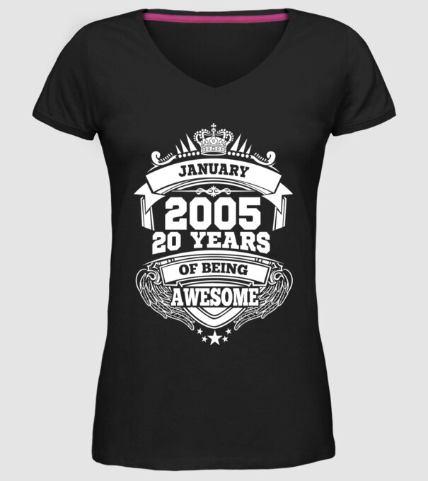 Awesome being of january 2005 model negru pe tricou