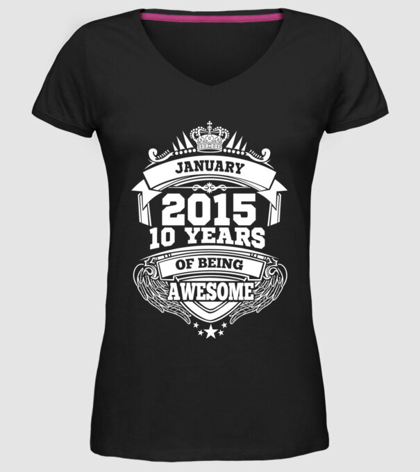 Awesome being of january 2015 model negru pe tricou