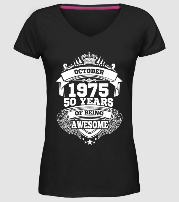 Awesome being of october 1975 model negru pe tricou
